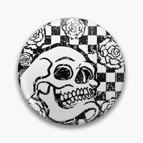Item preview, Skull and Roses Checkerboard (Distressed Version) designed and sold by JanGrackle.