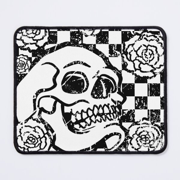 Item preview, Skull and Roses Checkerboard (Distressed Version) designed and sold by JanGrackle.