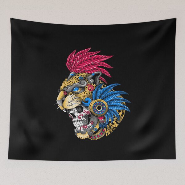 Item preview, mexican warrior aztec jaguar designed and sold by cat poe.