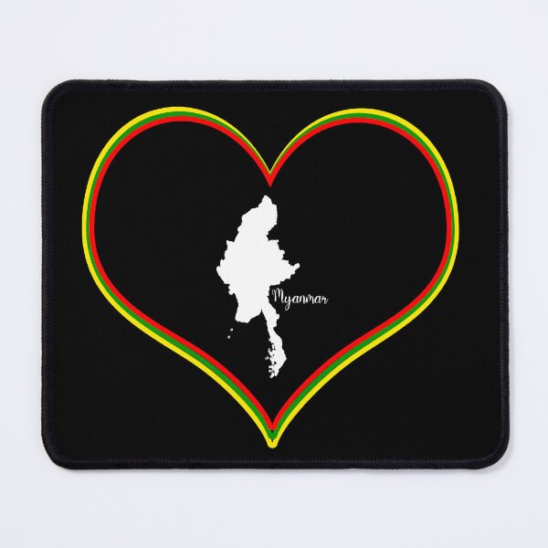 Item preview, Black Heart Map Myanmar (Burma) designed and sold by Astralia.