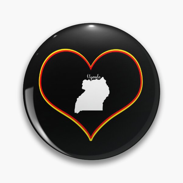 Item preview, Black heart Uganda map designed and sold by Astralia.