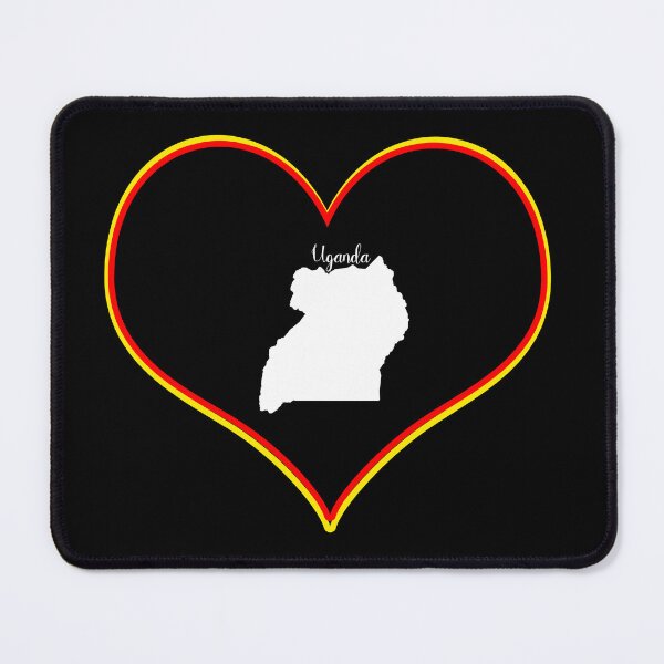 Item preview, Black heart Uganda map designed and sold by Astralia.
