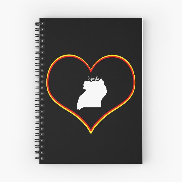 Item preview, Black heart Uganda map designed and sold by Astralia.