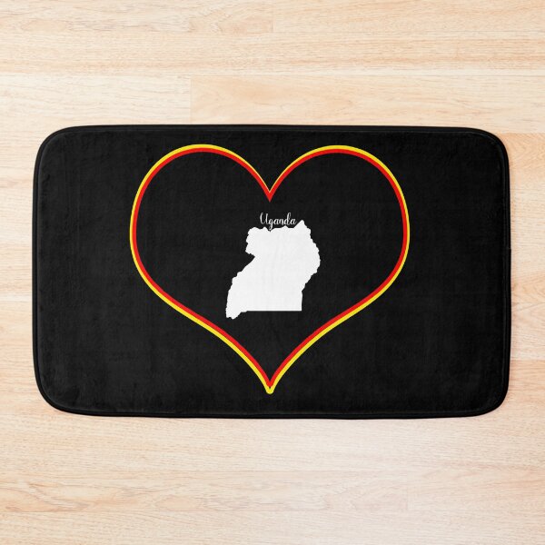 Item preview, Black heart Uganda map designed and sold by Astralia.