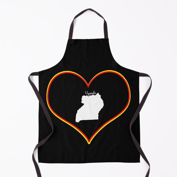 Item preview, Black heart Uganda map designed and sold by Astralia.