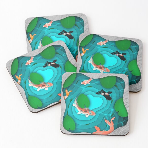 Item preview, Koi Fish Pond Papercut Design designed and sold by simzzuk.
