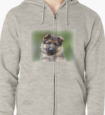 Puppy Portrait Zipped Hoodie