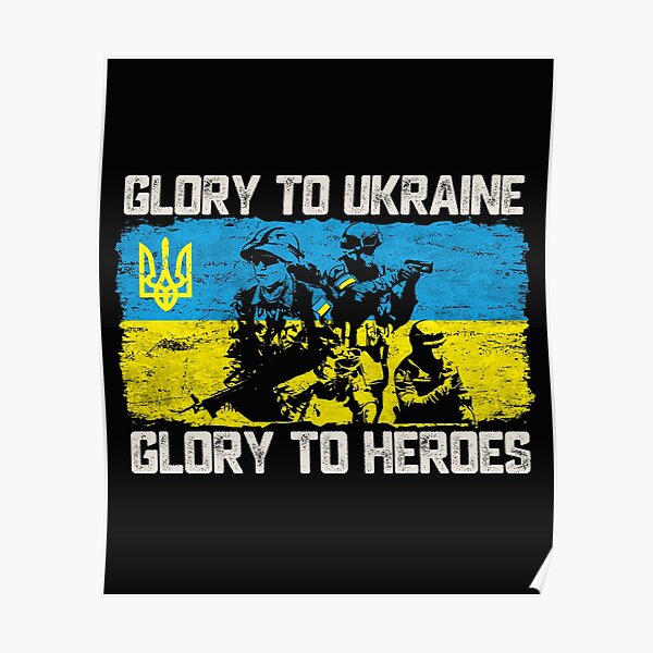 "Glory To Ukraine Glory To Heroes Ukrainian Flag I Stand With Ukraine ...