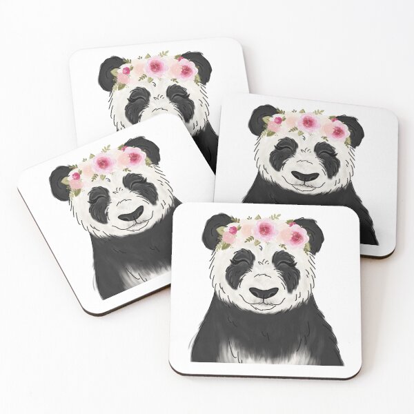 Item preview, Floral Crown Panda Sticker designed and sold by DanilaZorn.