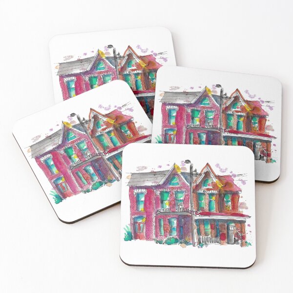 Item preview, An Old Houses in Toronto Watercolor Painting designed and sold by TeeBruh.