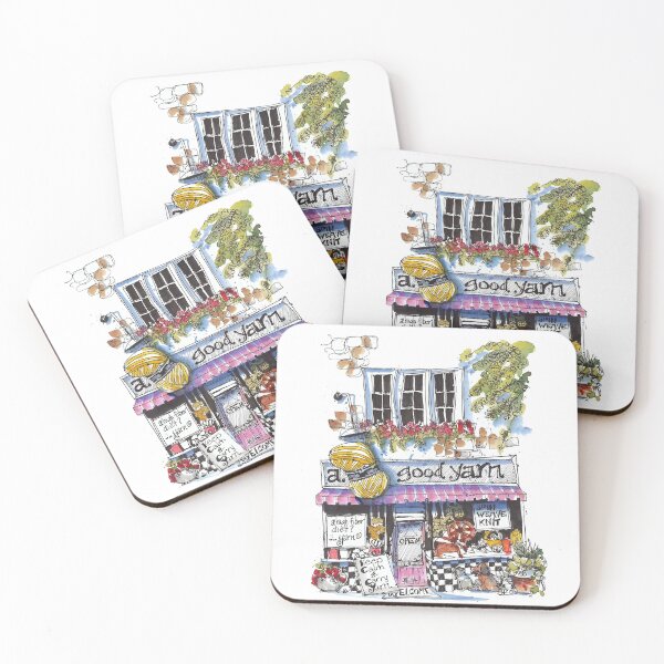 Item preview, A Yarn Store Watercolor Sketch Painting designed and sold by TeeBruh.