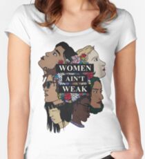 Camiseta entallada de cuello ancho Mujeres Unidas