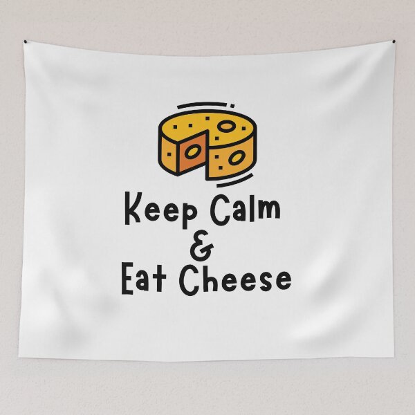 Item preview, Keep Calm And Eat Cheese On National Cheese Fondue Day designed and sold by TrippyHistory.
