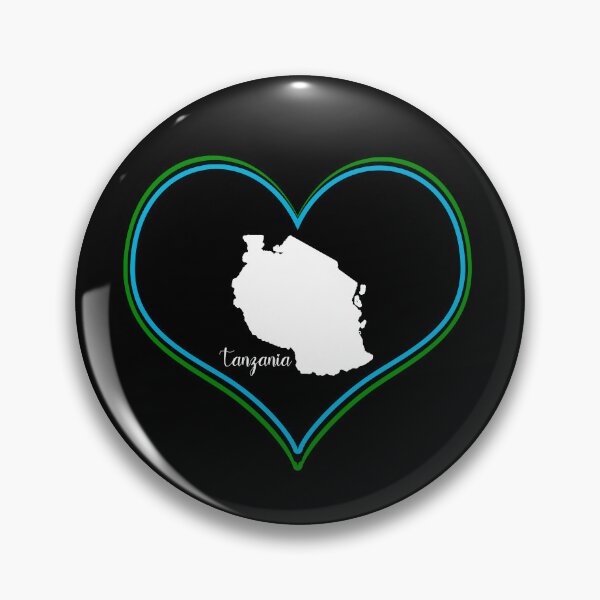 Item preview, Black heart map Tanzania designed and sold by Astralia.