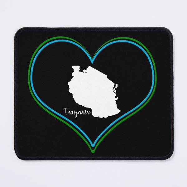 Item preview, Black heart map Tanzania designed and sold by Astralia.