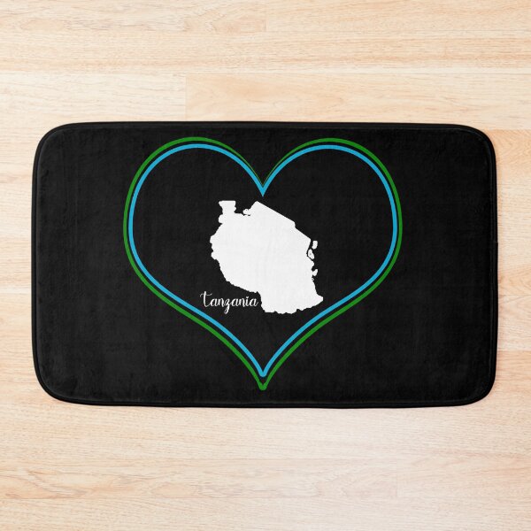Item preview, Black heart map Tanzania designed and sold by Astralia.
