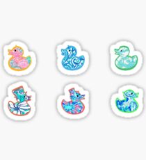 Cute Tie Dye Duckies pack Sticker