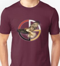 lady hawk medicine wheel Unisex T-Shirt