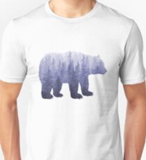 Misty Forest Bear - deep purple Unisex T-Shirt