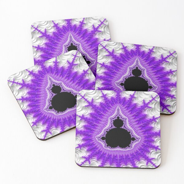 Item preview, Mandelbrot Set púrpura negro blanco Fractal designed and sold by mhfoto.
