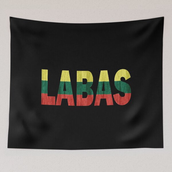 Item preview, Labas Lithuanian Hello Funny Lietuva Language Flag designed and sold by Nirvanibex.
