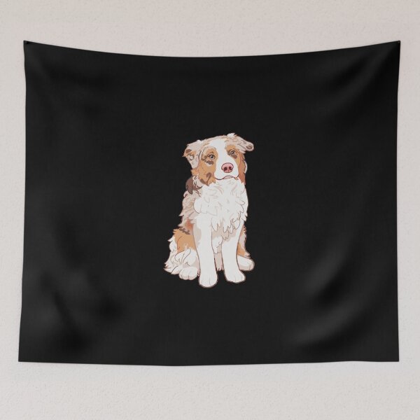 Item preview, Red Merle Australian Shepherd - Aussie Kiba  Sticker designed and sold by Studzinskishop.