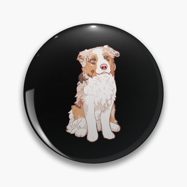 Item preview, Red Merle Australian Shepherd - Aussie Kiba  Sticker designed and sold by Studzinskishop.