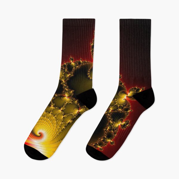 Item preview, Yellow and red abstract fractal art square format designed and sold by mhfoto.