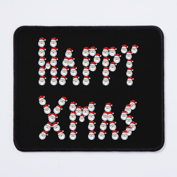 Item preview, Happy Xmas Made Of Santas! (in black) | Happy Christmas | Funny Christmas designed and sold by CosmicStory.