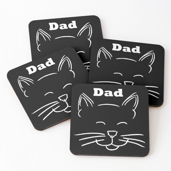 Item preview, Best Cat Dad Ever Squinty Kitty Cat Face T-Shirt designed and sold by BuccillaNino.