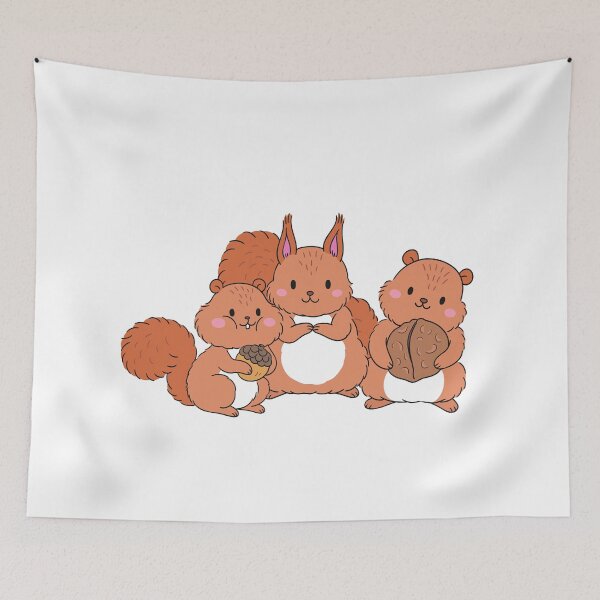 Item preview, Three little Squirrels posing for photos designed and sold by Fanatic Nerd.