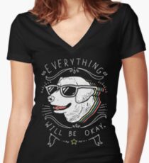 Dog Shirt Women's Fitted V-Neck T-Shirt