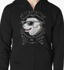 Sudadera con capucha y cremallera Camisa de perro