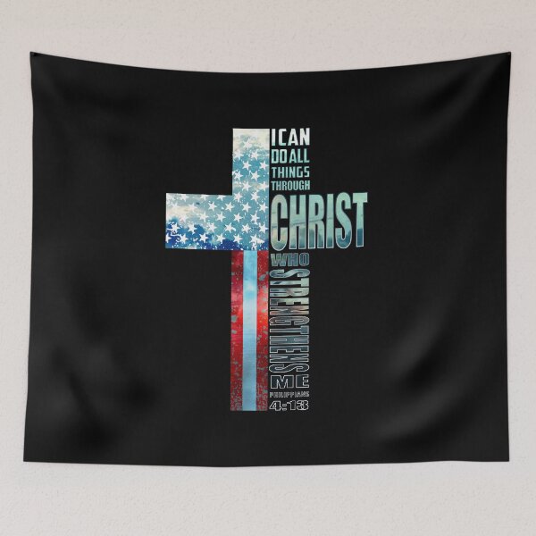 Item preview, Best Faith Cross American Flag Jesus Christ God Quotes Religious designed and sold by adsmod.