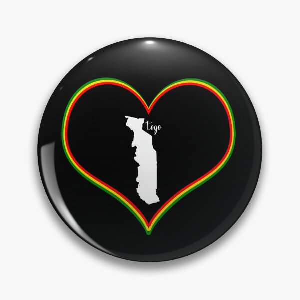 Item preview, Black heart map Togo designed and sold by Astralia.
