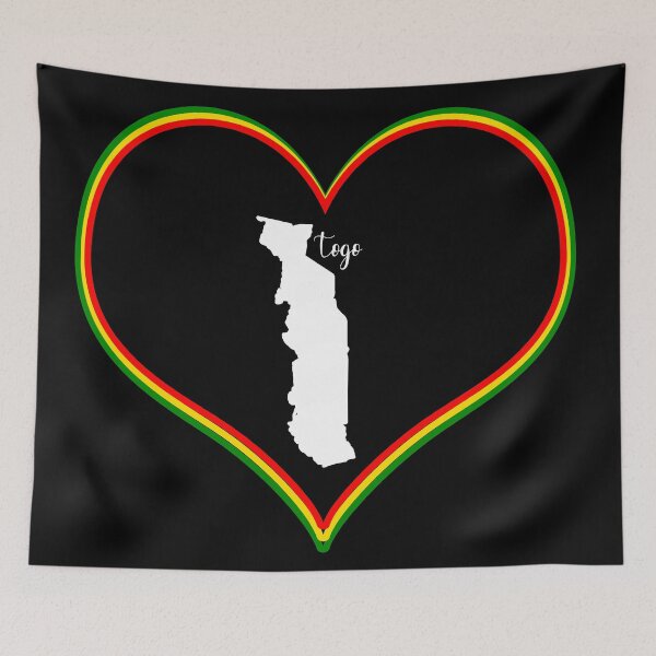 Item preview, Black heart map Togo designed and sold by Astralia.