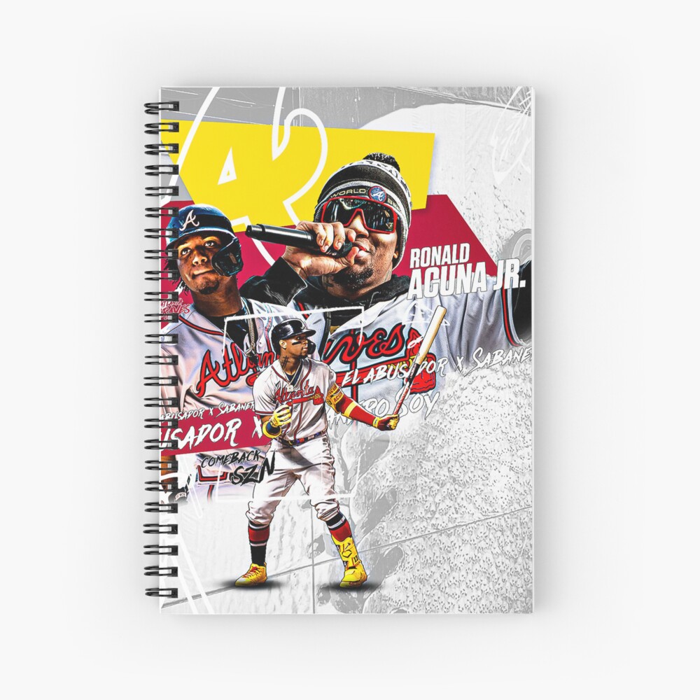 Ronald Acuña Jr. Jersey Spiral Notebook for Sale by ecscraps