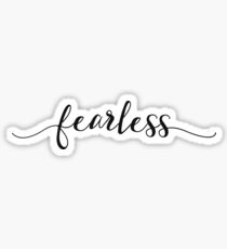 Fearless - Girly Inspirational Typography Sticker