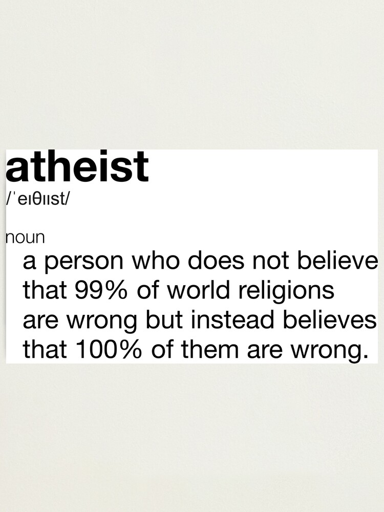 Atheist Funny Definition for Atheist Day