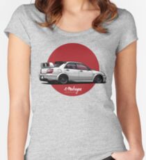 Impreza STI (white) Women's Fitted Scoop T-Shirt