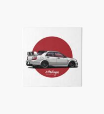 Impreza STI (white) Art Board Print
