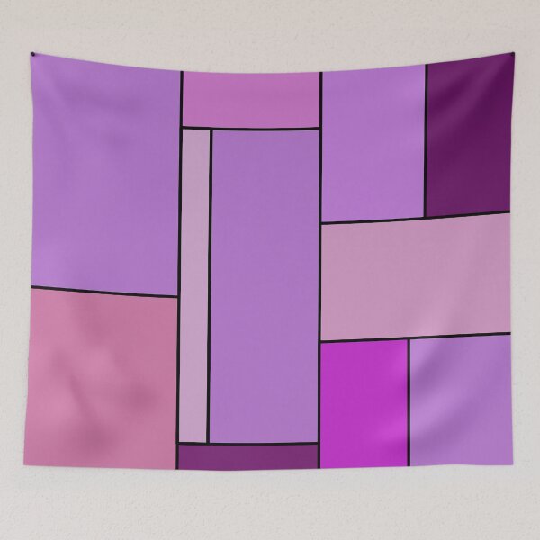 Item preview, abstract purple geometrical art designed and sold by pauloneill-art.