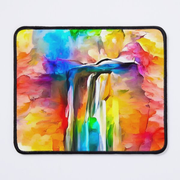 Item preview, Colorful Happy Watercolor Waterfall 06 Rainbow Colors designed and sold by mhfoto.