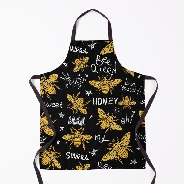 Item preview, Hohey bee golden embroidery seamless pattern queen crown textile fabrics ornamented golden wings designed and sold by JoycePruit.
