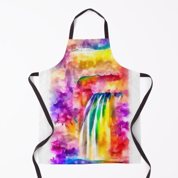 Item preview, Colorful Happy Watercolor Waterfall 01 Rainbow Colors designed and sold by mhfoto.