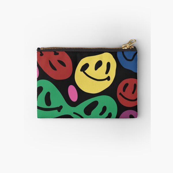Item preview, rainbow smiley faces on black  designed and sold by NSdesigns55.