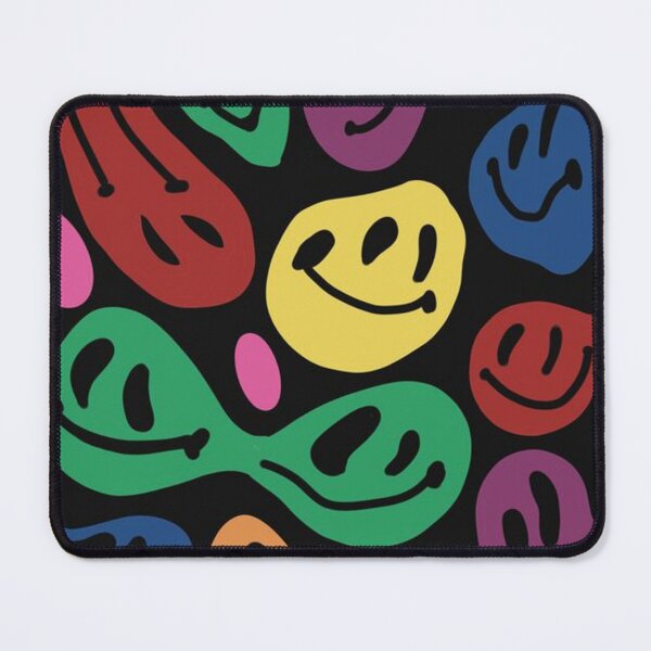 Item preview, rainbow smiley faces on black  designed and sold by NSdesigns55.