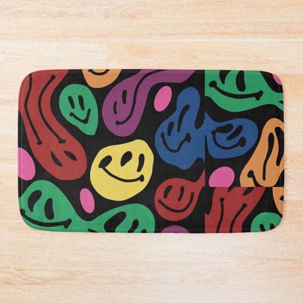 Item preview, rainbow smiley faces on black  designed and sold by NSdesigns55.