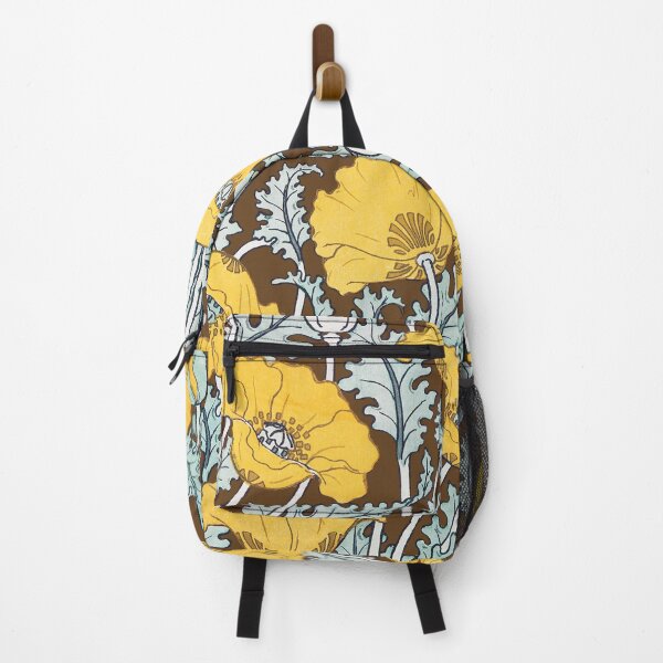 Item preview, Vintage Mustard Yellow Poppy Floral Pattern- Art Nouveau Victorian Design designed and sold by Tamas Das.
