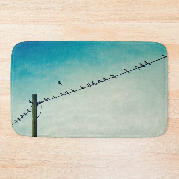 Item preview, Stepping out of the Line - swallows on a wire designed and sold by Dyrk Wyst Redbubble Shop.